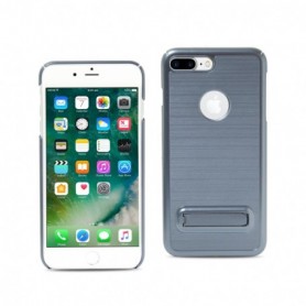 iPhone 7/8/SE2 Metal Brushed Texture Case With Kickstand In Blue