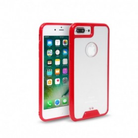 iPhone 7 Plus/ 8 Plus Slim Bumper Tpu Back Cover In Clear Red