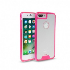 iPhone 7 Plus/ 8 Plus Slim Bumper Tpu Back Cover In Clear Hot Pink
