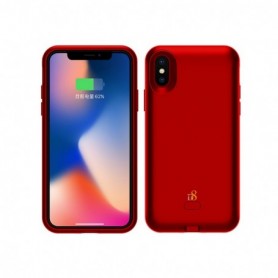 Real 3000mAh Rechargeable Extended Protective Battery Charging Case for iPhone X In Red