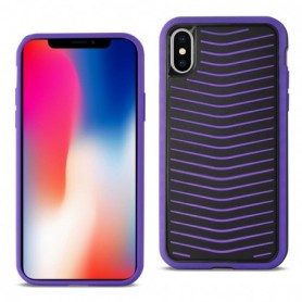 iPhone X Grip Case Multi Layer Protection Cover In Black And Purple