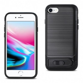 iPhone Semi-Automatic Card Holding Wallet Case for iPhone 7/8/SE2 Black Color