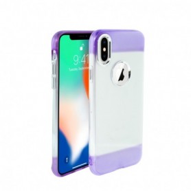 Colorful Protective Flexible Soft TPU Bumper Cover for Apple iPhone X 5.8 inch In Purple