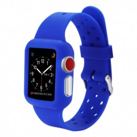 38MM HIGH GRADE SILICONE IWATCH BAND STRAP IN BLUE