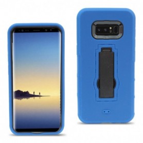 Samsung Galaxy Note 8 Hybrid Dual Layer Protective Case With Kick-Stand In Blue