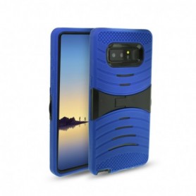 Samsung Galaxy Note 8 Hybrid Dual Layer Protective Case With Kick-Stand In Blue