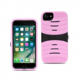 iPhone 7/8/SE2 Hybrid Dual Layer Protective Case With Kick-Stand In Pink