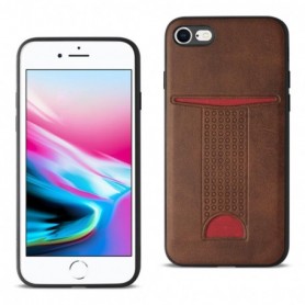 Wallet Case with Card Holder Slot, Slim Shockproof Protective Cover foriPhone 7/8/SE2/6/6S in Brown