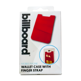 Adhesive Wallet/ Card Holder For Smartphones Red