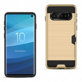 SAMSUNG GALAXY S10 Slim Armor Hybrid Case With Card Holder In Gold