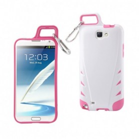 SAMSUNG GALAXY NOTE 2 ARMOR CASES-WHITE PINK