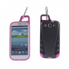 SAMSUNG GALAXY S3 ARMOR CASES-BLACK HOT PINK