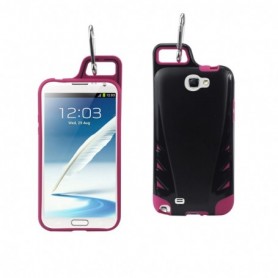 SAMSUNG GALAXY NOTE 2 ARMOR CASES-BLACK HOT PINK