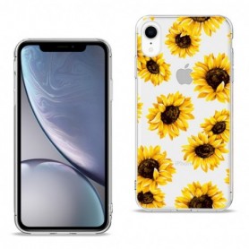 iPhone XR Flower Design Air Cushion Case In Clear