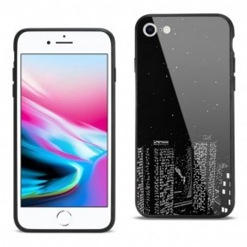 iPhone 7/8/SE2 Hard Glass Design TPU Case With Night Design