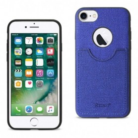 iPhone 7/8/SE2 Anti-Slip Texture Protector Cover With Card Slot In Navy
