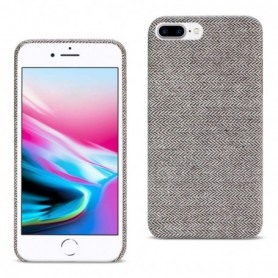 iPhone 8 Plus Herringbone Fabric In Dark Gray