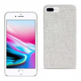 iPhone 8 Plus Herringbone Fabric In Light Gray