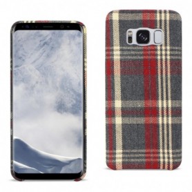 Samsung Galaxy S8 Edge Checked Fabric Case In Red