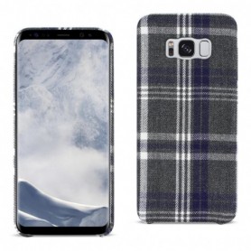 Samsung Galaxy S8 Edge Checked Fabric Case In Black