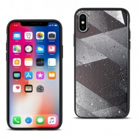 IPHONE X DESIGN TPU CASE WITH SHADES OF OBLIQUE STRIPES