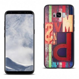 Samsung Galaxy S8 Edge Embossed Wood Pattern Design TPU Case With Multi-Letter