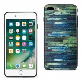 iPhone 8 Plus/ 7 Plus Embossed Wood Pattern Design TPU Case With Flowers