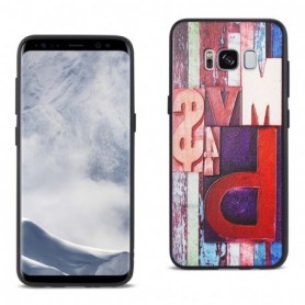Samsung Galaxy S8 Embossed Wood Pattern Design TPU Case With Multi-Letter