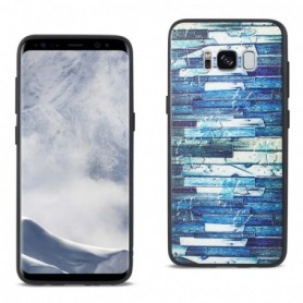 Samsung Galaxy S8 Embossed Wood Pattern Design TPU Case With Flowers