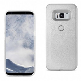 SAMSUNG GALAXY S8 EDGE LED SELFIE LIGHT UP ILLUMINATED CASE IN SILVER