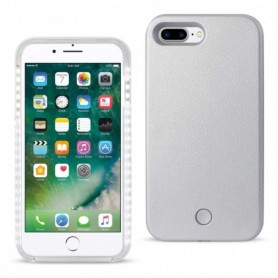 iPhone 8 Plus/ 7 Plus Led Selfie Light Up Illuminated Case In Silver