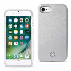 iPhone 7/8/SE2 Led Selfie Light Up Illuminated Case In Silver
