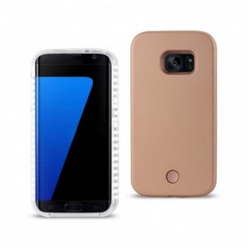 SAMSUNG GALAXY S7 EDGE LED SELFIE LIGHT UP ILLUMINATED CASE IN ROSE GOLD