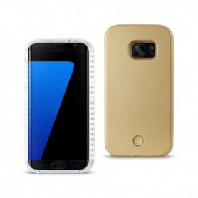 SAMSUNG GALAXY S7 EDGE LED SELFIE LIGHT UP ILLUMINATED CASE IN GOLD