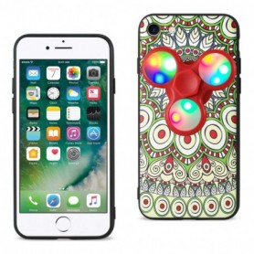 iPhone 7/8/SE2 Case Design The Inspiration Of Peacock Case With Led Fidget Spinner Clip On In Beige