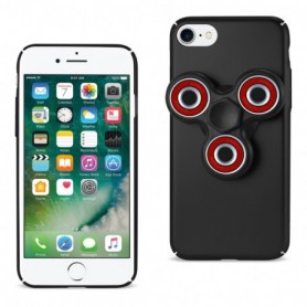iPhone 7/8/SE2 Case With Led Fidget Spinner Clip On In Black