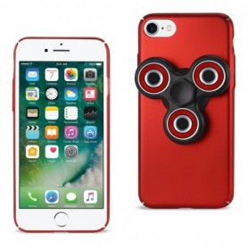 iPhone 7/8/SE2 Case With Led Fidget Spinner Clip On In Red