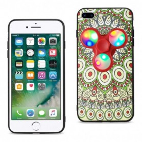 Design The Inspiration Of Peacock iPhone 7 Plus Case With Led Fidget Spinner Clip On In Beige