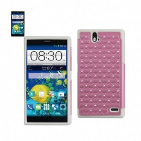 ZTE GRAND X MAX DIAMOND CASES-WHITE PINK