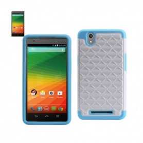 ZTE ZMAX DIAMOND CASES-BLUE WHITE
