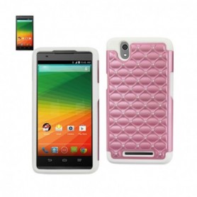 ZTE ZMAX DIAMOND CASES-WHITE PINK
