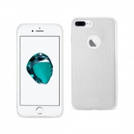 iPhone 8 Plus/ 7 Plus Shine Glitter Shimmer Stripe Hybrid Case In Silver