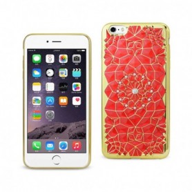 IPHONE 6 PLUS/ 6S PLUS SOFT TPU CASE WITH SPARKLING DIAMOND SUNFLOWER DESIGN IN RED