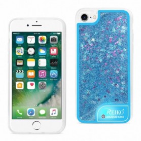 iPhone 7/8/SE2 Case With Flowing Glitter And Led Effect In Blue