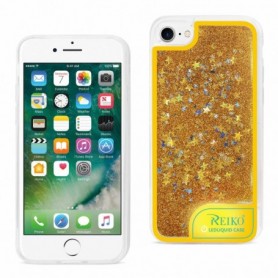 iPhone 7/8/SE2 Case With Flowing Glitter And Led Effect In Yellow