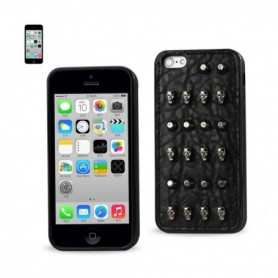 APPLE IPHONE 5C LEATHER TEXURE CASES-BLACK