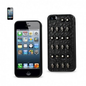 APPLE IPHONE 5/5S/SE LEATHER TEXURE CASES-BLACK