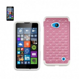 NOKIA LUMIA 640 LTE DIAMOND CASES-WHITE PINK