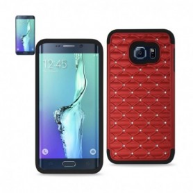 SAMSUNG GALAXY S6 EDGE PLUS DIAMOND CASES-BLACK RED