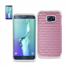 SAMSUNG GALAXY S6 EDGE PLUS DIAMOND CASES-WHITE PINK